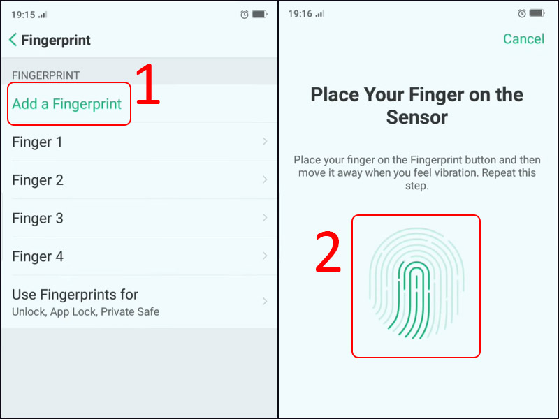 Qu&eacute;t v&agrave; lưu v&acirc;n tay